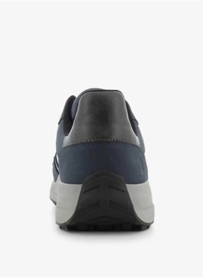 اس جي Men's Panelled Lace-Up Low Ankle Sneakers