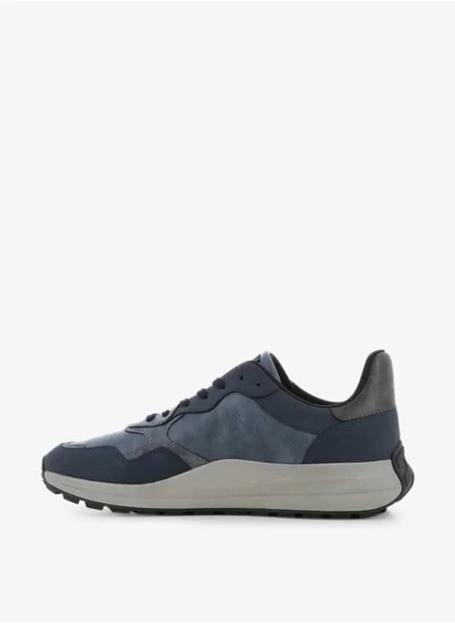 اس جي Men's Panelled Lace-Up Low Ankle Sneakers