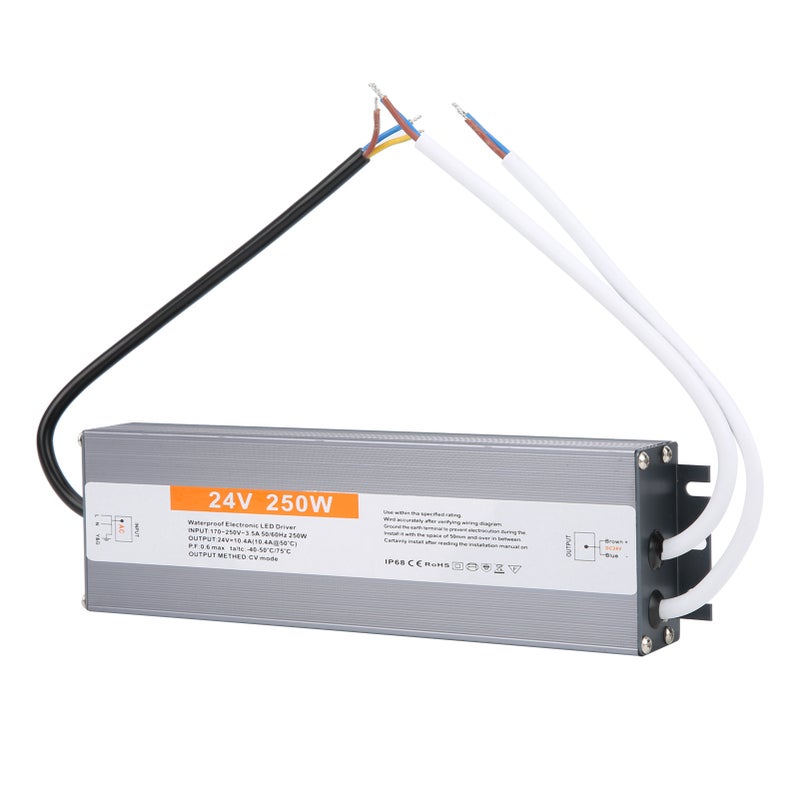 مدخل طاقة متبدل مضاد للماء LED بقوة 250 واط – محول ومحول طاقة AC170-250 فولت - Image 2
