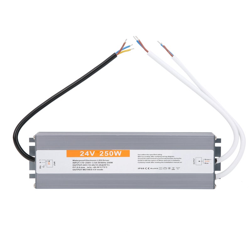 مدخل طاقة متبدل مضاد للماء LED بقوة 250 واط – محول ومحول طاقة AC170-250 فولت - Image 1
