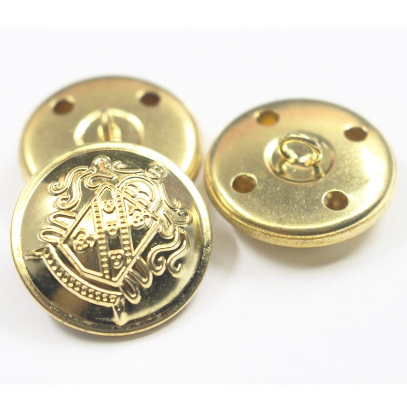 KENDANY 16 Piece Metal Blazer Button Set - for Blazer, Suits, Sport Coat, Uniform, 25mm/0.98inch (Gold) - Image 3
