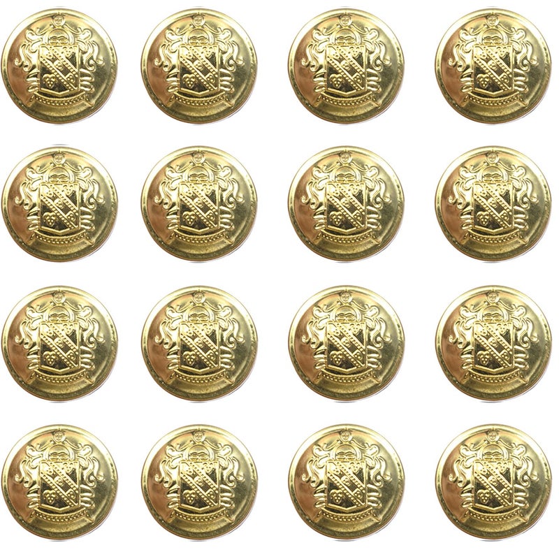 KENDANY 16 Piece Metal Blazer Button Set - for Blazer, Suits, Sport Coat, Uniform, 25mm/0.98inch (Gold) - Image 1