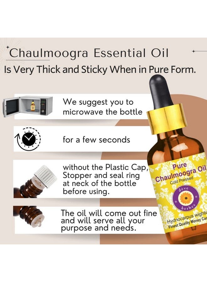 Deve Herbes Pure Chaulmoogra Oil (Hydnocarpus Wightiana) Natural Therapeutic Grade Cold Pressed 10Ml - Image 2