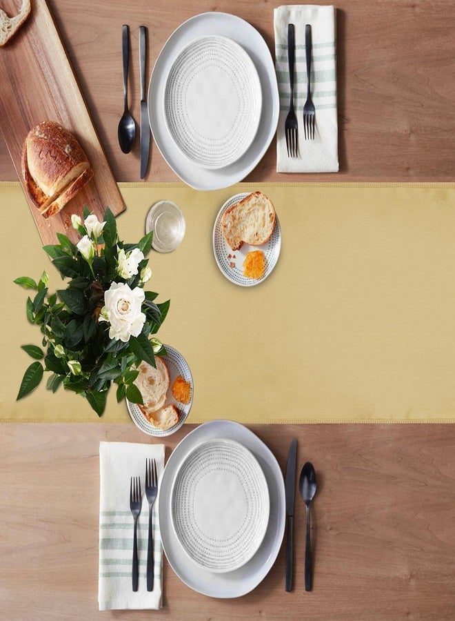 JEVIX 10 Pack Satin Table Runner 12 X 108 Inch Silk Table Runner for Party,Wedding, Birthday, Banquets,Decoration(Light Gold) - Image 5