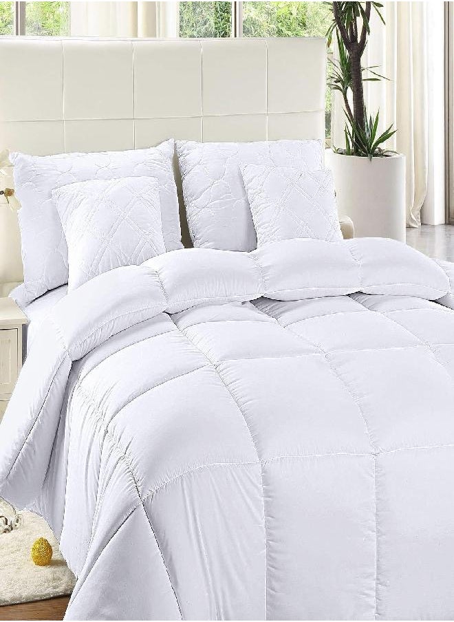 Utopia Bedding - Utopia Bedding Comforter Duvet Insert - Quilted Comforter with Corner Tabs - Box Stitched Down Alternative Comforter (Full, White) - Image 1
