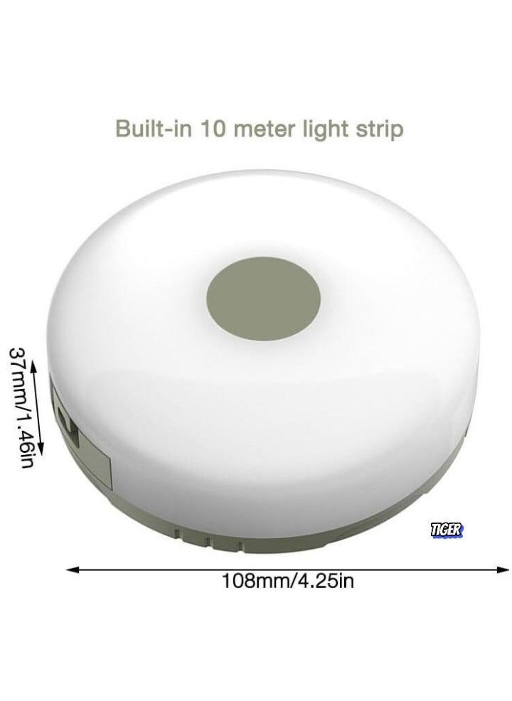 TIGER Camping String Lights, 10M Outdoor Waterproof Portable Stowable LED Lights with 5 Lighting Modes, USB Rechargeable, Warmyard Lights for Camping, RV, Hiking, Energy Class A - Image 2