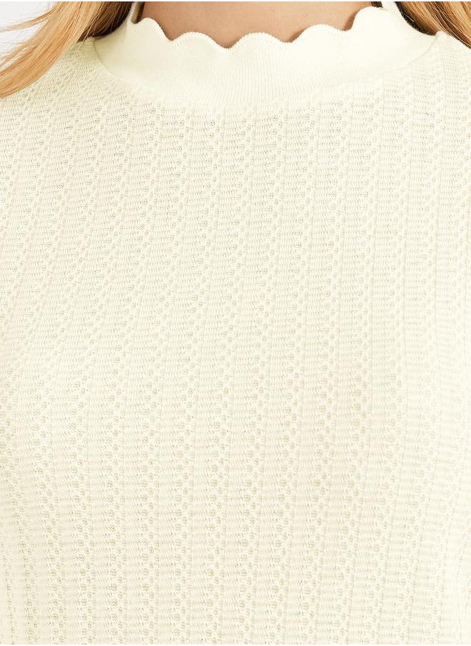 High Neck Pointelle Knit Top - pzsku/ZA3F91C892E779D83CA1CZ/45/_/1732387106/15a30a89-cf42-4af5-8e3c-0b541b3e49a5