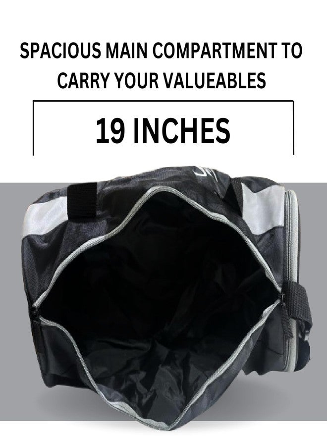 حقائب رياضية من SVAAN للرجال مع حجرة منفصلة للأحذية، حقائب رياضية نسائية، حقيبة سفر للجنسين لحمل الأغراض الرياضية والسفر، حقائب رياضية قابلة للتعديل للأحذية والمناشف، حقيبة رياضية 20 لتر - أسود - Image 5