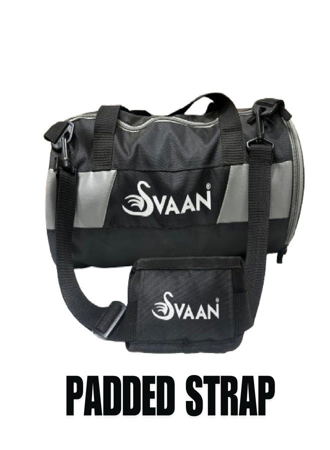 حقائب رياضية من SVAAN للرجال مع حجرة منفصلة للأحذية، حقائب رياضية نسائية، حقيبة سفر للجنسين لحمل الأغراض الرياضية والسفر، حقائب رياضية قابلة للتعديل للأحذية والمناشف، حقيبة رياضية 20 لتر - أسود - Image 3