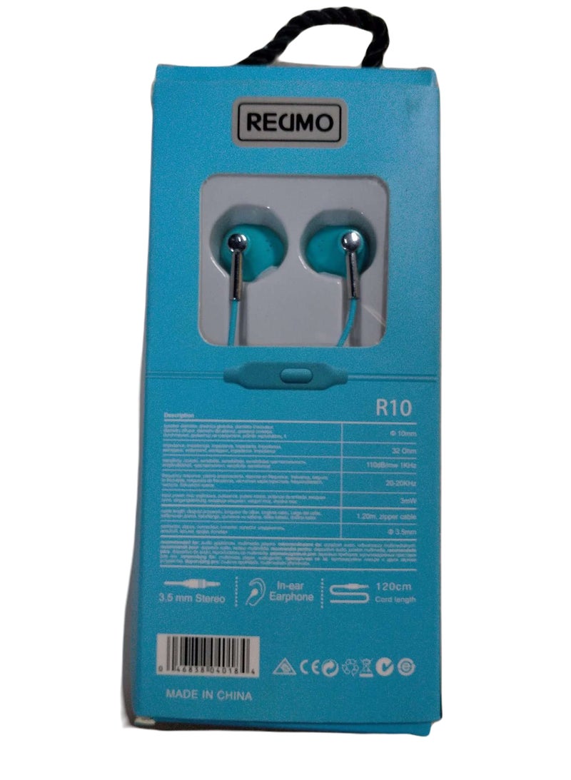 RECIMO سماعة أذن ستيريو ريسيمو R10 - زرقاء - Image 2