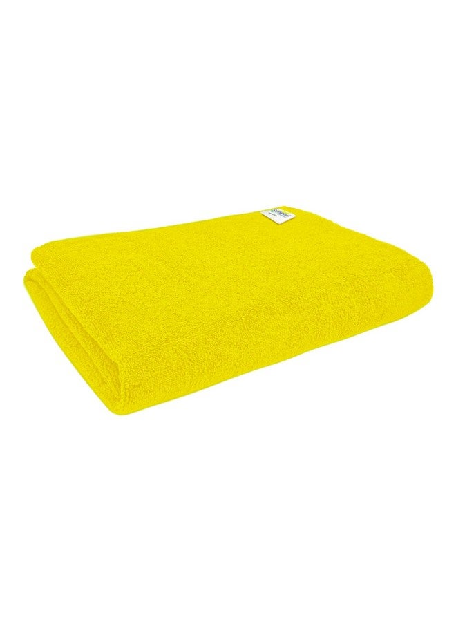 SOFTSPUN Microfiber Hair & Face Care Bath Towel 1pc 70x140cm 340 GSM Yellow Ultra Absorbent Super Soft & Comfortable Quick Drying for Men & Women Daily Use Pack of 1 Extra Large Size Unisex. - Image 1