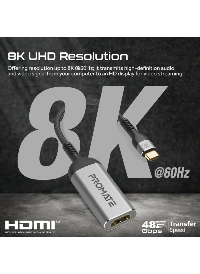 Promats Promate MediaLink-8K 8K@60Hz CrystalClarity™ USB-C to HDMI® Adapter  - Image 5