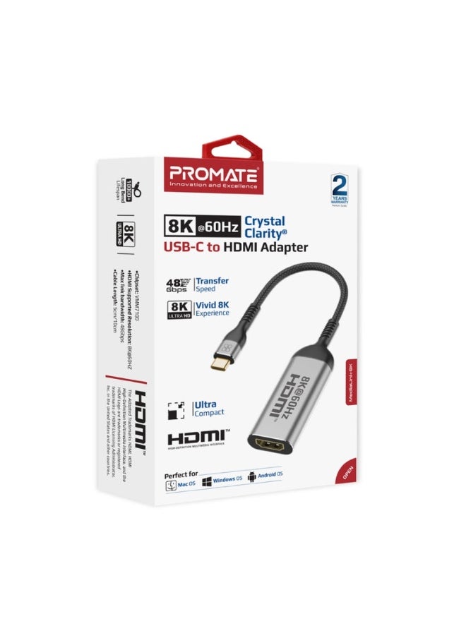 Promats Promate MediaLink-8K 8K@60Hz CrystalClarity™ USB-C to HDMI® Adapter  - Image 4