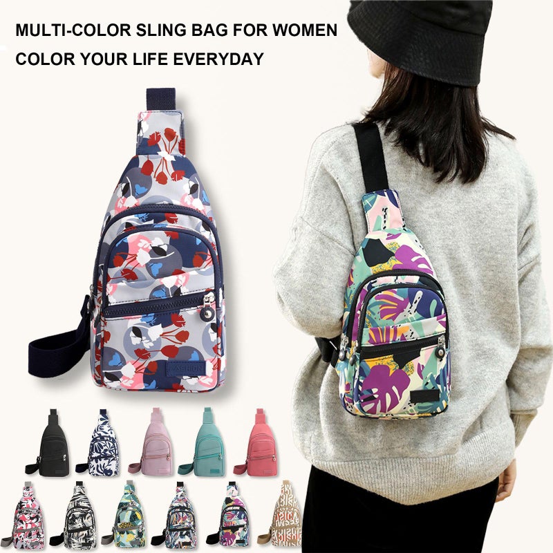 Hiflyer Sling Bags Crossbody Bags for Women Trendy, Fanny Packs for Women Cross Body, Sling Bag Crossbody Purse (Ginkgo leaf) - Image 2