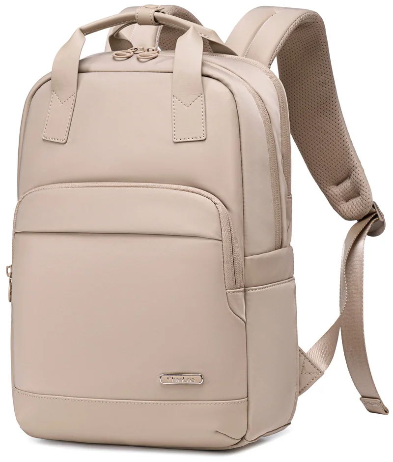 Chantria Premium Lightweight Laptop Backpack for Women Water Resistant Multifunctional Anti-Theft Daypack for Casual/Office/School/College, CB00762, Khaki