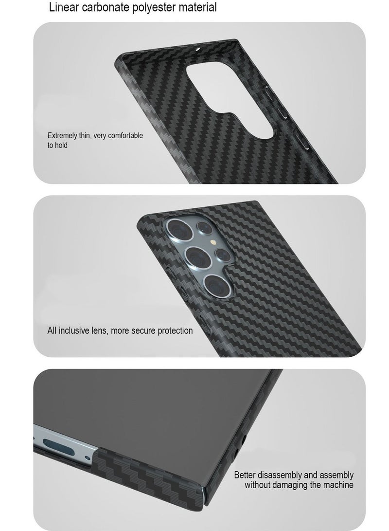 Carbon Fiber Case for Samsung Galaxy S25 Ultra (2025) – Ultra-Thin, Lightweight & Durable Aramid Fiber Design, Anti-Fingerprint Nanocoating, Precision-Fit Protective Cover - Image 3