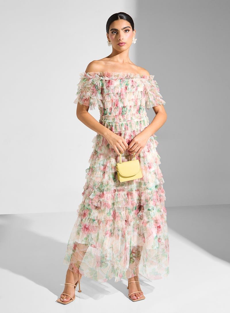 Ella Limited Edition Floral Ruffled Maxi Dress  - Image 1