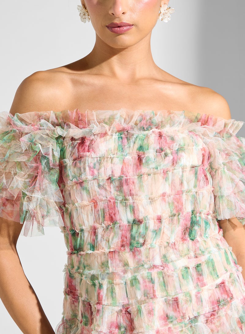 Ella Limited Edition Floral Ruffled Maxi Dress  - Image 3