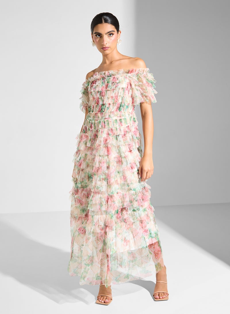 Ella Limited Edition Floral Ruffled Maxi Dress  - Image 4