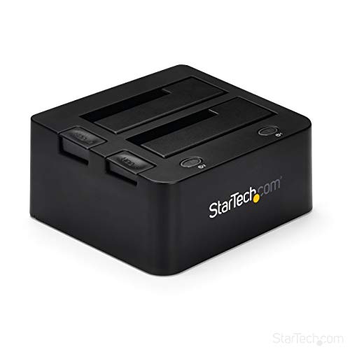 Startech.com StarTechcom DualBay USB 30 to SATA and IDE Hard Drive Docking Station USB Hard Drive Dock External 2535 SATA IIIIDE SSDHDD Docking Station HotSwap Drive Bays TopLoading UNIDOCKU33 - Image 1