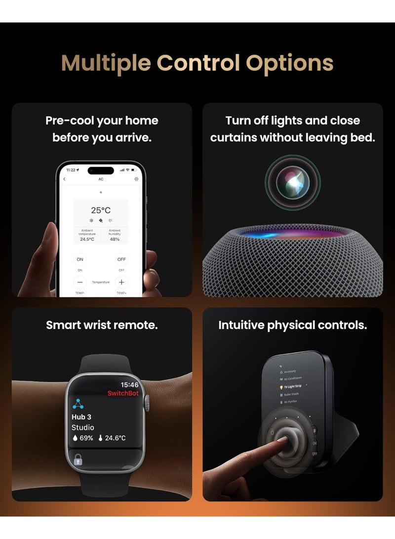 SwitchBot Hub 3 – Smart Home Hub with Matter Compatibility, Apple Home & Home Assistant Support, Real-Time Monitoring, Scene Control, and Automated Comfort - Image 2