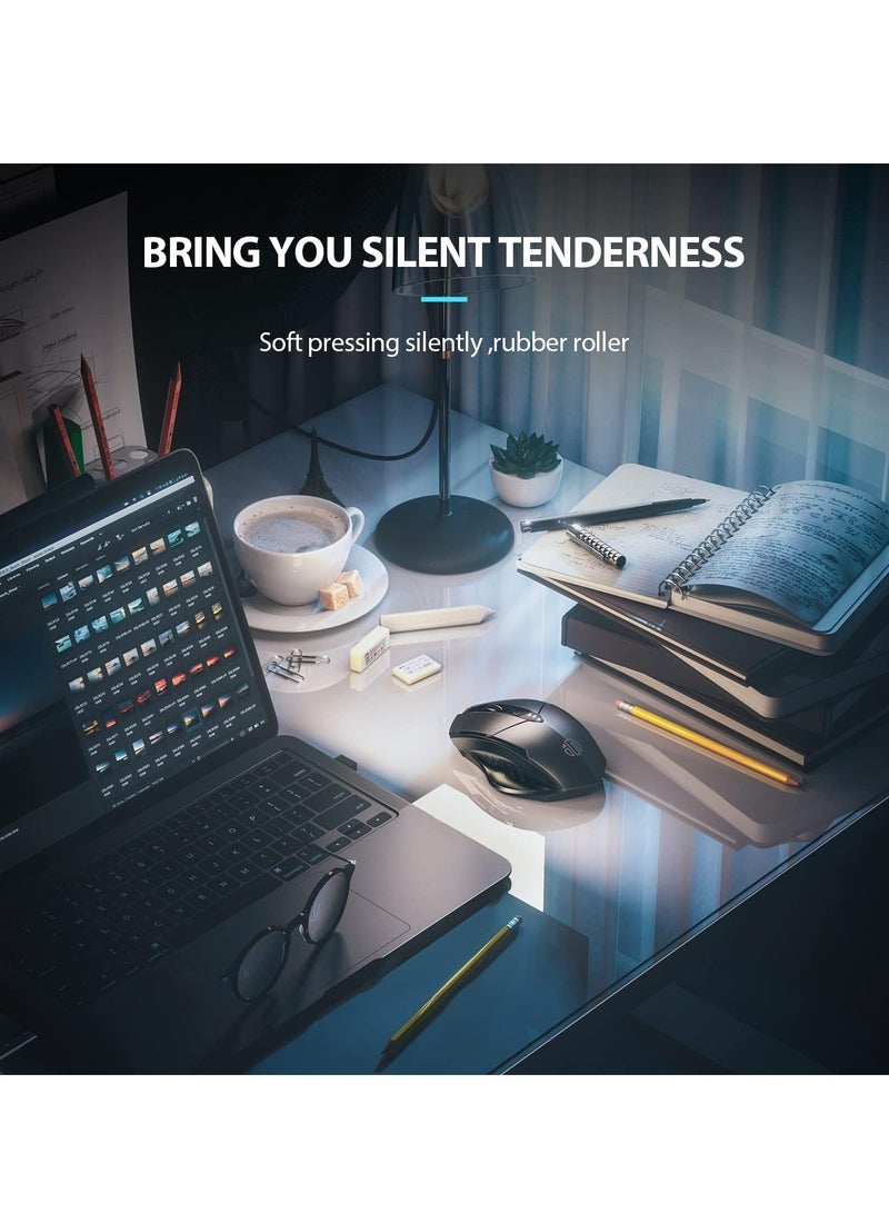 inphic A1 Wireless Mouse – Rechargeable, Silent Click, Ergonomic Design, 2.4G/ Bluetooth Dual Mode (Optional), Adjustable DPI, Portable Optical Mouse for Laptop, PC, Mac, Office & Gaming - Image 5