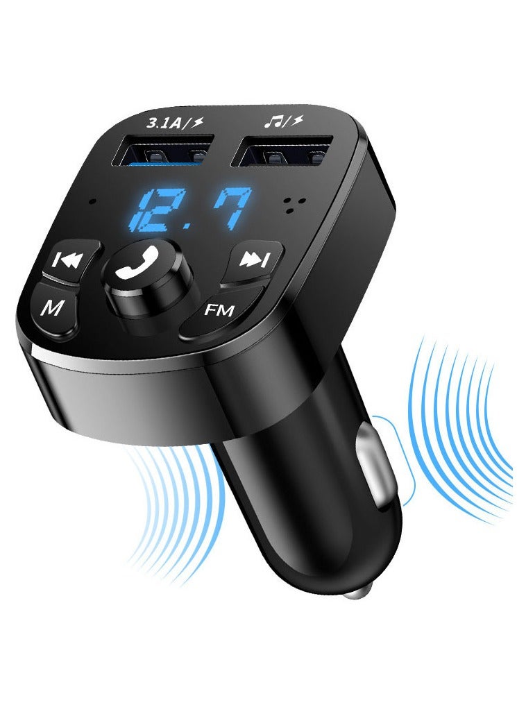 Multi-Function Car MP3 Player FM Bluetooth Receiver - Dual USB Car Fast Charge with Car Music and USB Flash Drive Supplies - Image 2