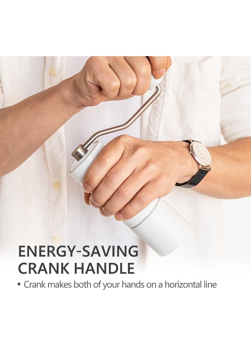 TIMEMORE C3S Manual Coffee Grinder with CNC Stainless Steel Conical Burr Capacity 25g, Internal Adjustable Setting, Double Bearing Positioning for Travel, Camping, Gift Chestnut (White) - Image 4