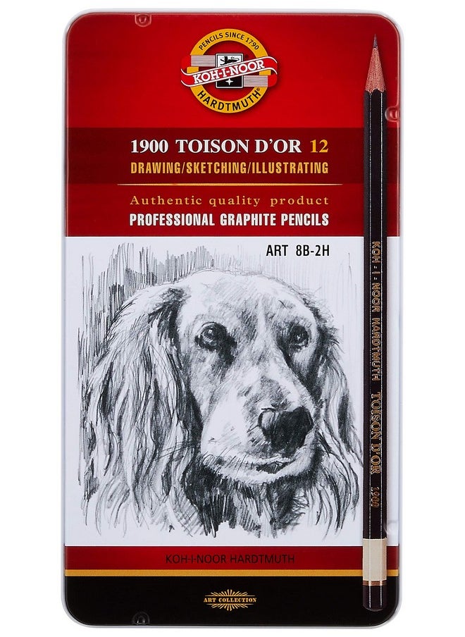 KOH-I-NOOR Toison D'Or 8B2H Graphite Pencil (Pack Of 12)  - Image 1