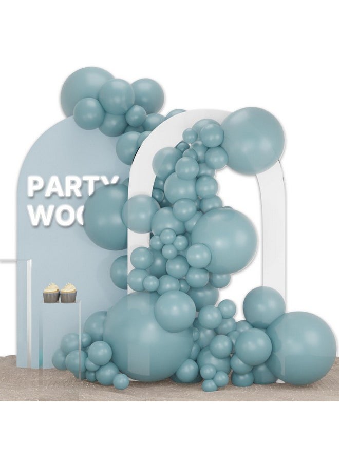 PartyWoo - Pale Aqua Balloons, 127 Pcs Boho Blue Balloons Different Sizes Pack Of 36 Inch 18 Inch 12 Inch 10 Inch 5 Inch Pale Blue Balloons For Balloon Garland Or Arch As Party Decorations, Blue-F28 - Image 1