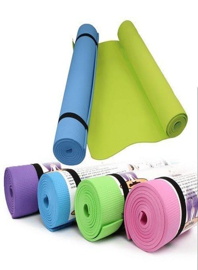 Canbee بساط يوغا كانبي متعدد الألوان، مانع للانزلاق، خفيف الوزن، مقاوم للعرق، مصنوع من مادة EVA، بسماكة 4 مم، مناسب للتمارين الرياضية في الصالات الرياضية والأماكن الخارجية، للرجال والنساء - Image 3