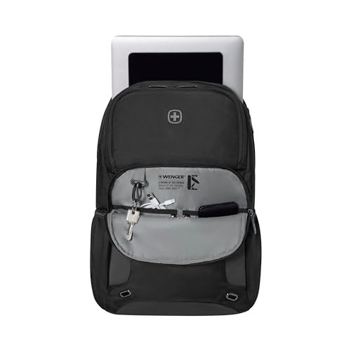WENGER, New Essentials 2023, XE Tryal Backpack, 15.6 inches Laptop Pocket (23 liters), 44 cm, Recycled Polyester PVC, Black, 612735, Travel Bag with Tablet Pocket | Swiss Designed - Image 5