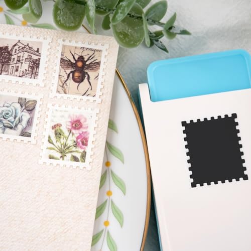 CYFUN DESIGN Stamp Punch, Stamp Puncher, 1X0.8inch Rectangular Postage Stamps Punches, Stamps Shaped Paper Punch, Lever Paper Punches for Crafting,Craft Cutter Hole Puncher for Scrapbooking Journaling Card Making - Image 5