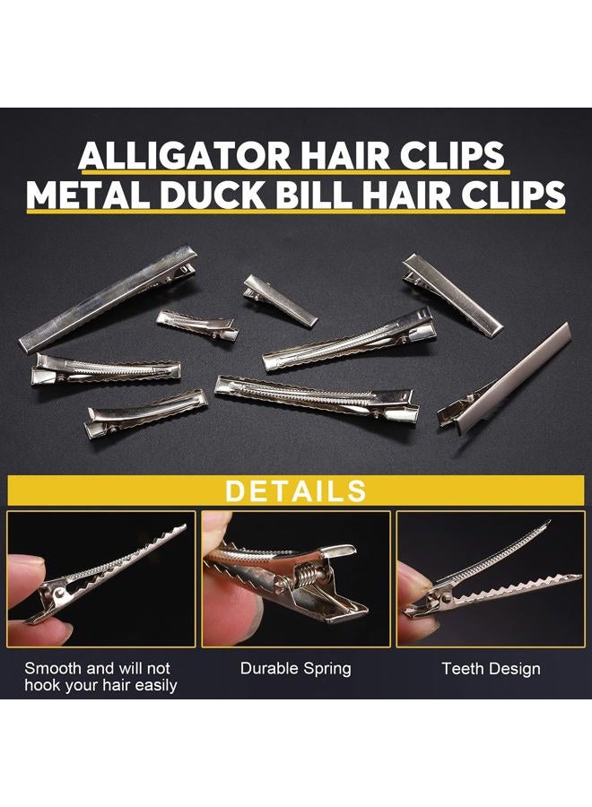 Mardatt 200Pcs 2.20 inch / 5.6 cm Alligator Hair Clips Bulk Silver Single Prong Hair Clips For Bows Making Hair Pins For Sectioning Hair Styling And Sectioning Hairdressing DIY Crafts - Image 3