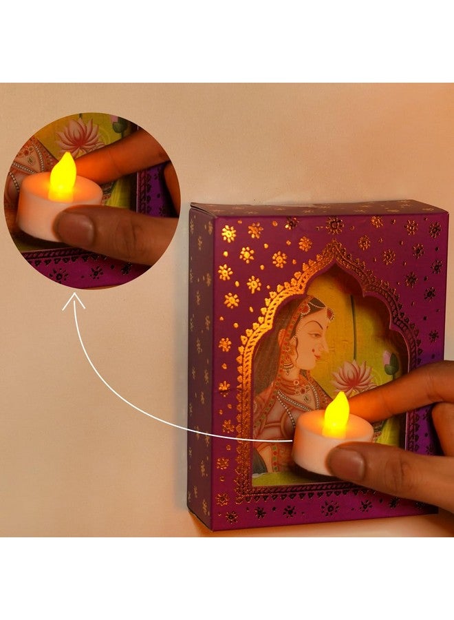 Island Rangoli صندوق ديب دور من ورق رانغولي الجزيرة (عبوة من 6) | ديكور منزلي | زينة ديوالي | زينة احتفالية | ديكور حائط | صندوق جهرخا التقليدي | حرفة ديي | - Image 3