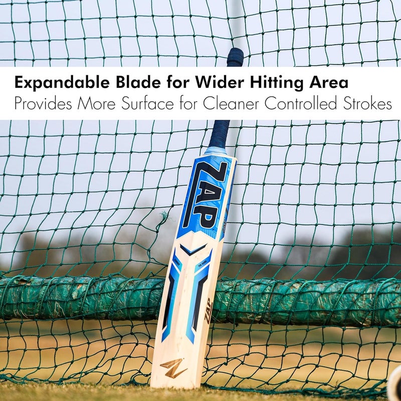 ZAP مضرب كريكيت غلايدر من خشب الكشمير (الحجم -SH - 33.5 بوصة) | تصميم مصنوع يدويًا، توازن ممتاز وتشطيب فاخر للكريكيت بالكرة الجلدية الاحترافية | مثالي للأندية والبطولات - Image 3