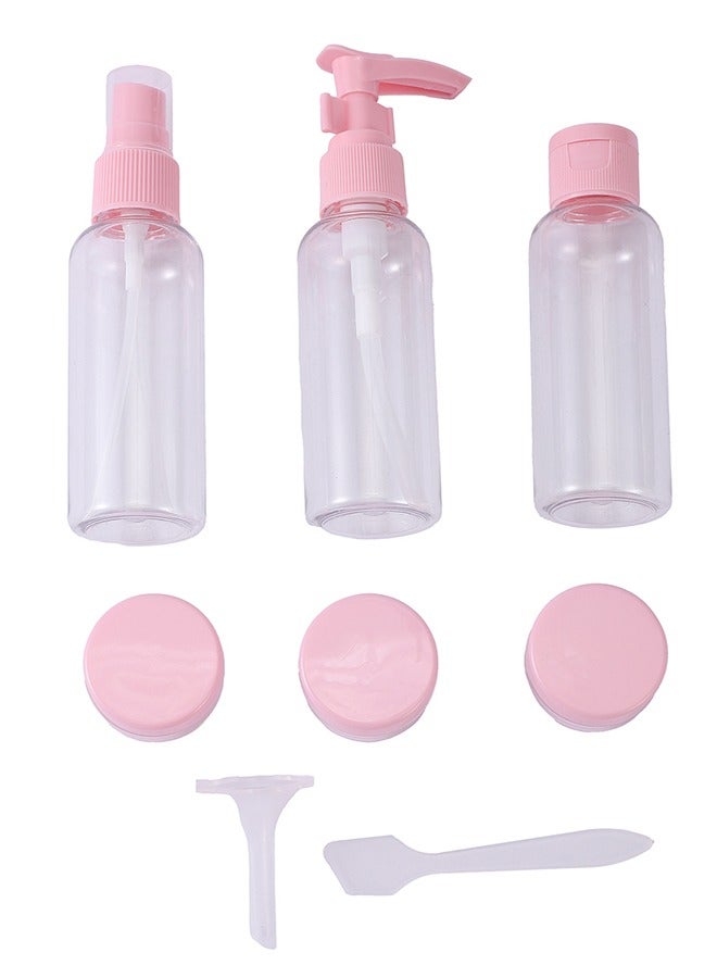 LAWAZIM Cosmetic Bottles Set - 8 Piece | Clear Travel Size Bottle Kit, Reusable BPA-Free Refillable Leak-Proof, Dispensers, Sprayers, for Lotion, Shampoo, Soap, Liquids, Makeup, Skincare, Toiletries. - Image 1