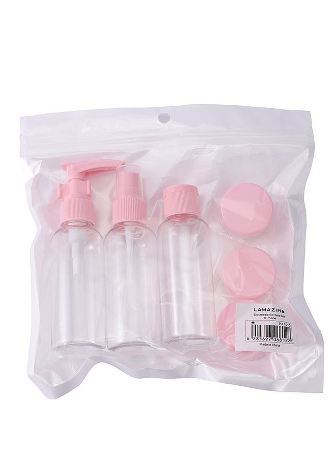 LAWAZIM Cosmetic Bottles Set - 8 Piece | Clear Travel Size Bottle Kit, Reusable BPA-Free Refillable Leak-Proof, Dispensers, Sprayers, for Lotion, Shampoo, Soap, Liquids, Makeup, Skincare, Toiletries. - Image 5