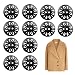 NIIIYTYB 12Pcs Black Button 1 Inch Large TwoHole Vintage Flatback Buttons for Sewing and Clothing Extra Decorative Buttons for Crafts DIY Handmade Repair Unique Supplies for Clothes - Image 2