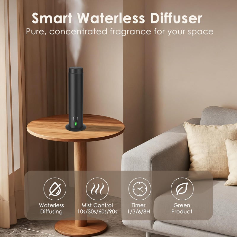 GMSYSW Waterless Scent Essential Oil Diffuser for Hotel,Whole House,Large Room, Officeï¼ŒHomeï¼Œ200ML Large Capacity, Covering 1500 Square feet (Black) (Large-200) - Image 2