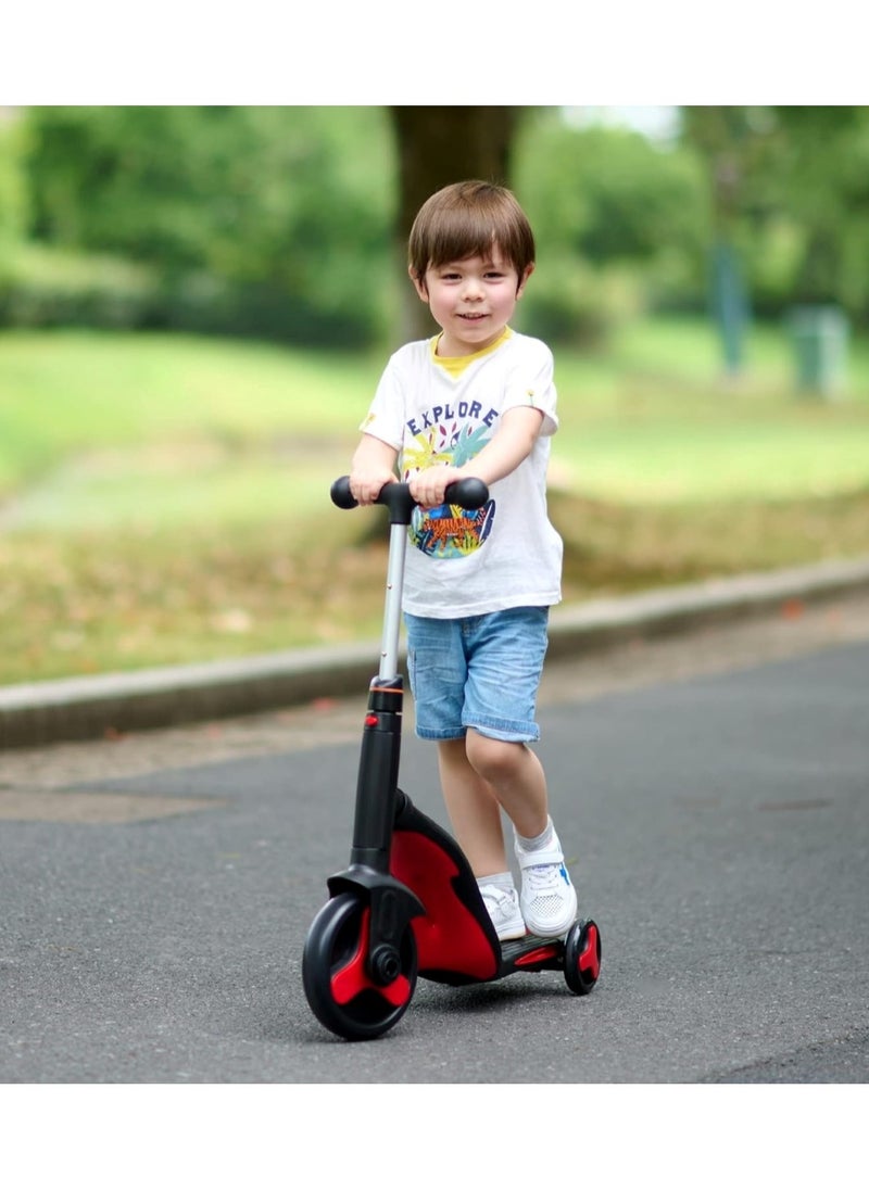 Winner Sky 3 In 1 Convertible Tricycle Balance Bike Kick Scooter For Kids Red  - Image 2