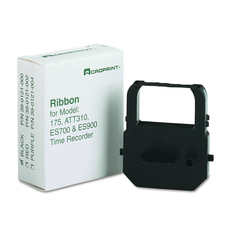 Acroprint 39-0121-000 Replacement Black Ribbon for Model 175, Model 310, ES700 and ES900 Time Clock - Image 2