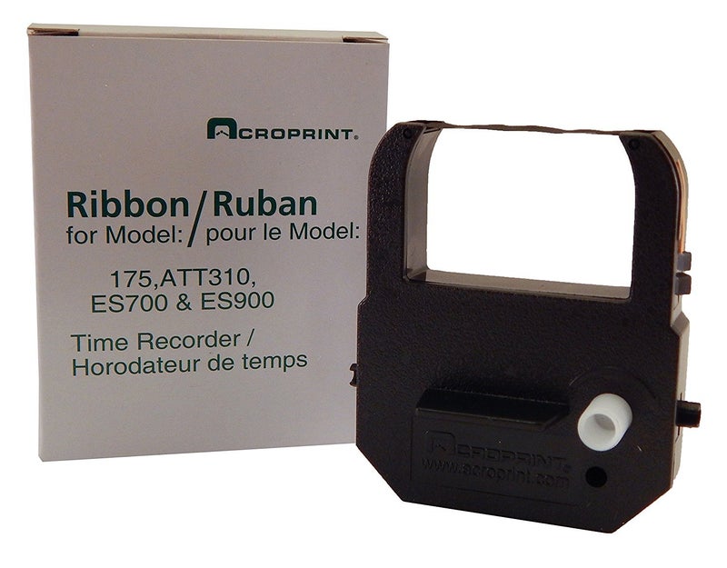 Acroprint 39-0121-000 Replacement Black Ribbon for Model 175, Model 310, ES700 and ES900 Time Clock - Image 4