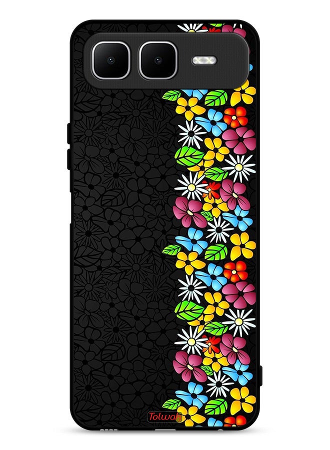 Tolwak Infinix Smart 10 Plus Protective Case Cover Flowers Line