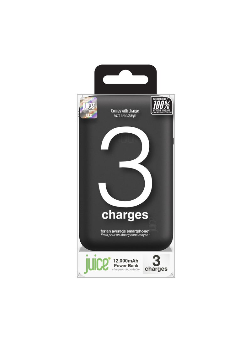 JUICE Eco Integrated Power Bank, Portable Charger 12000mAh with Built-in USB-C Cable & Digital Display, Fast USB-C Output, PowerBank for iPhone 15 16 Pro Max, Samsung, Android, iPad, DJI Osmo Pocket 3 - Image 3