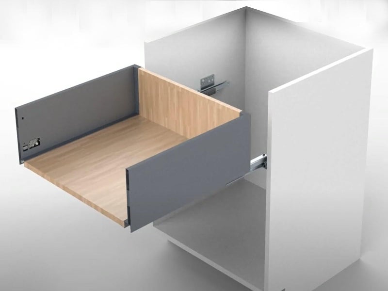 RAB Tandem Box Drawer for Kitchen Soft Close Slim Tandem For Moduler Kitchen (Code:- Tandem box, Size- 450mm, 6", Color- Grey, Pack of 1 Set) - Image 5