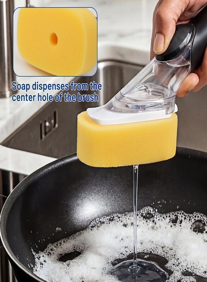 RIMAY Sponge Brush Refills for OXO Dish Brush, 6 Pack Soap Dispensing Dish Refills, Scrub Replacement Head for Scrubber, Sponge Replacement Head Fits Soap Dispensing Handle - Image 5