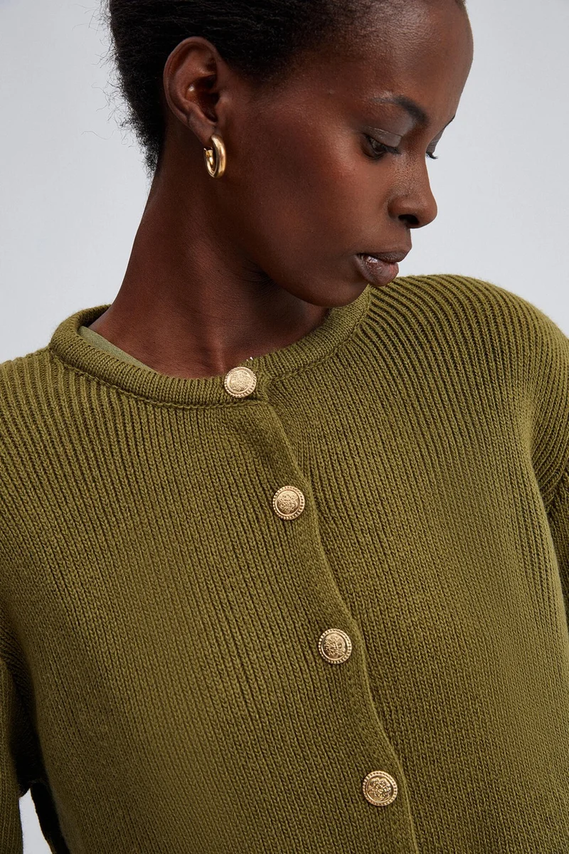 Touche Button Detailed Knitwear Cardigan