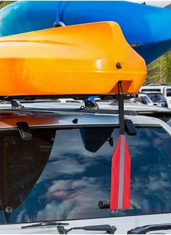 SYOSI 2 Pieces Safety Warning Travel Flag for Kayak Red Canoes SUP Towing Flag  with Webbing Accessories  - Image 3