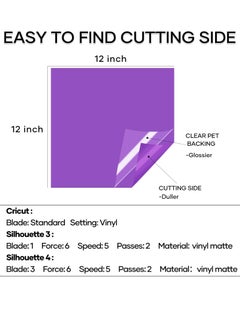 Rightsure 12" x 12" Permanent Vinyl Sheets, 40Colors Adhesive Vinyl Bundle, Outdoor Waterproof Permanent Vinyl for All Cutting Machine, DIY Craft Decor for Mug, Home, Wall, Car Decals, 50Sheets  - Image 2